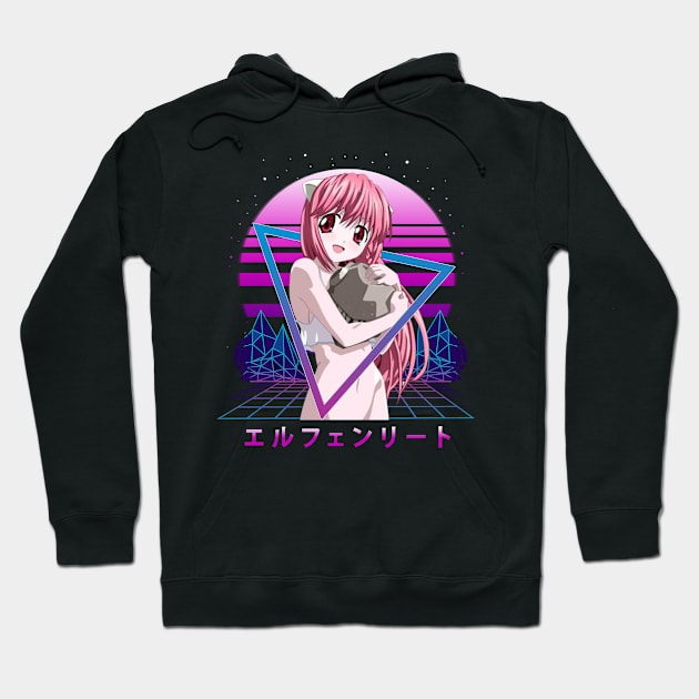 Visions Of Nyu Evolving Characters In Elfen Lied Manga Hoodie by Super Face